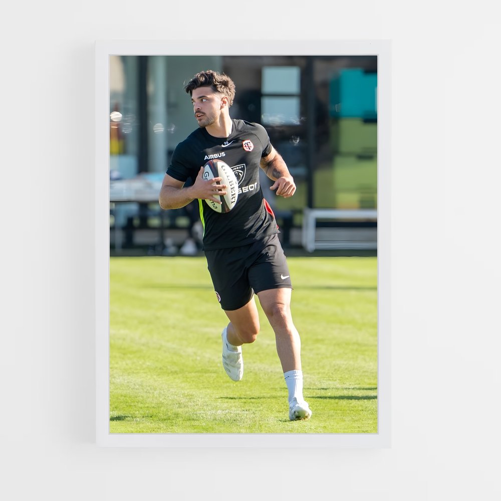 Poster Sprint de Romain – affiche Rugby (vue 3)